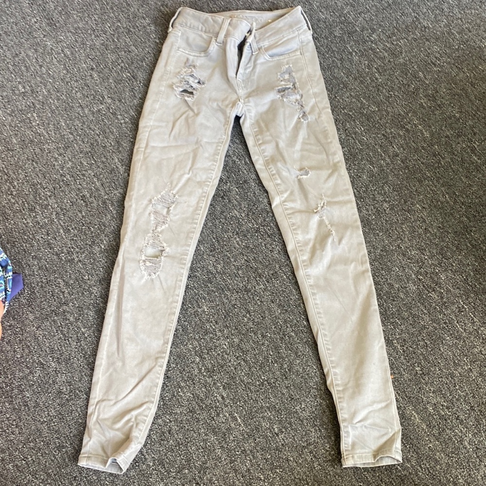 American Eagle grey jeans womens size 00